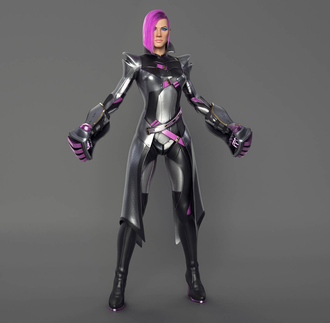 3d model character design nova futuristic woman