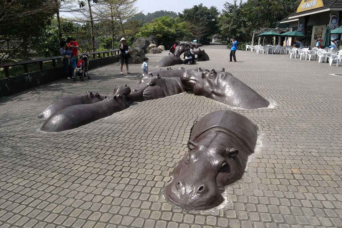 stunning hippo sculpture taiwan