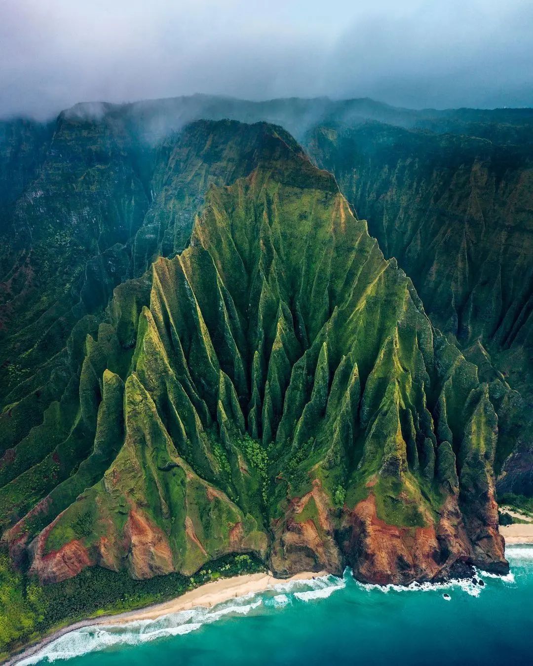 aerial travel photography mountain hawaii by william bean
