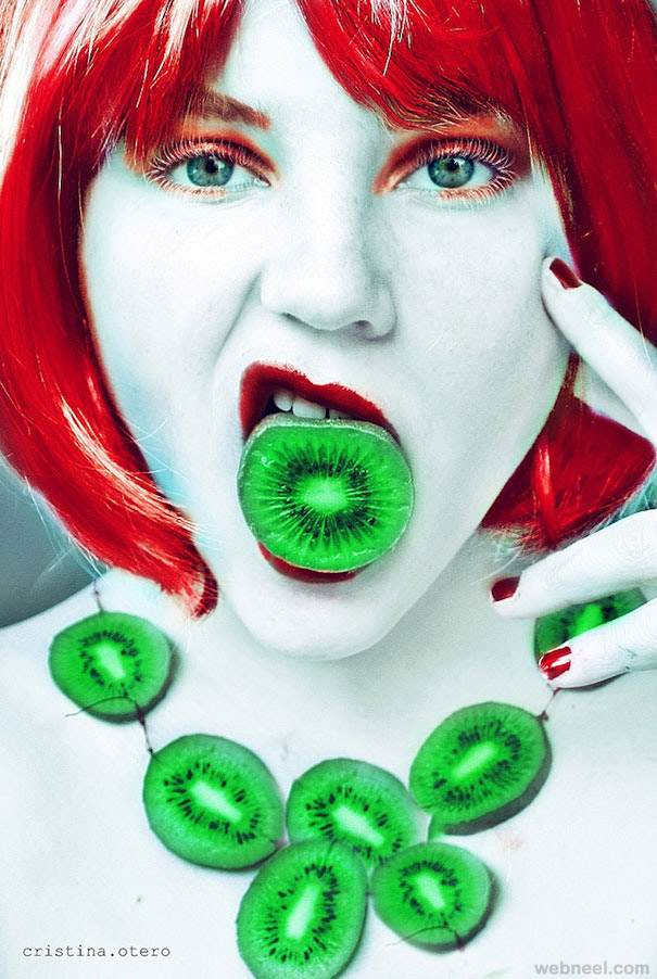 fruit face portrait photography by cristina otero