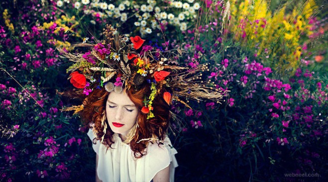flowers fashion photography by simona smrckova
