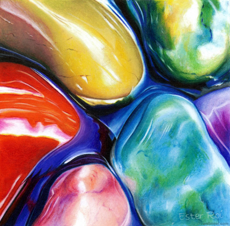 pebbles painting by ester roi