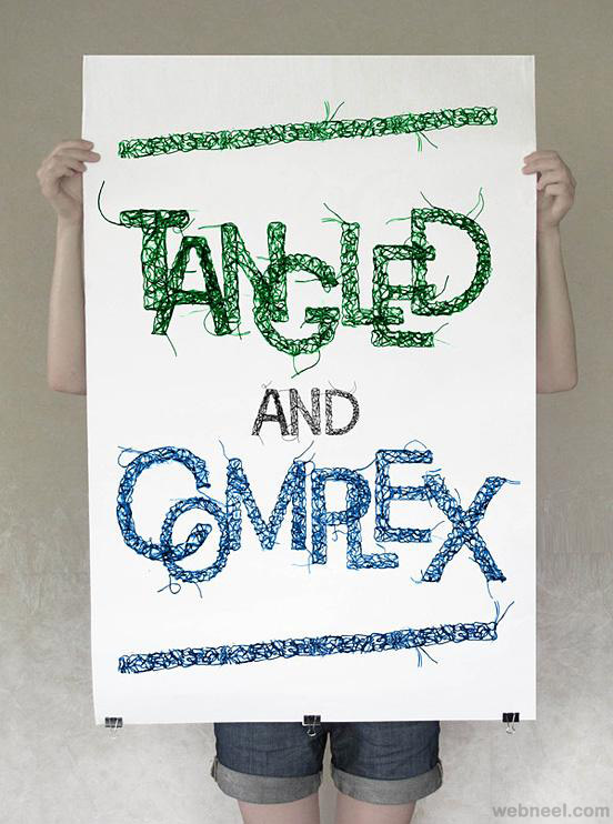 tangled and comrex creative typography