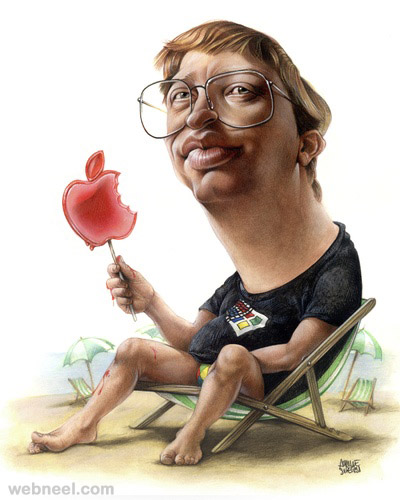 bill gates caricature by achille