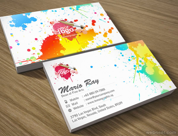 colourful business card