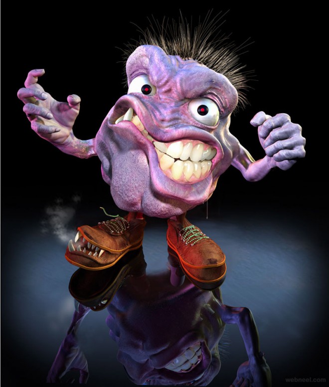 funny zbrush character design by marcel