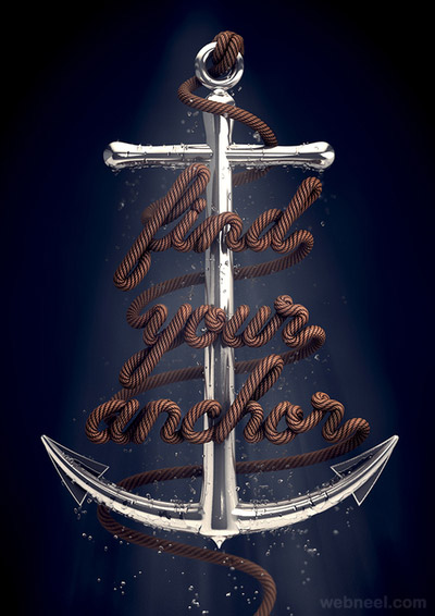 anchor creative typography design