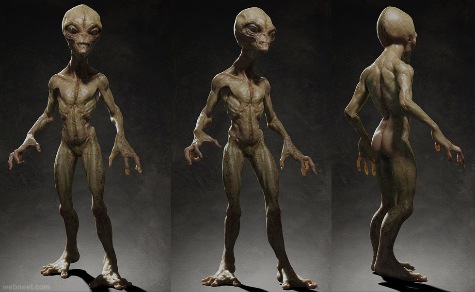 alien cg character by tsvetomir georgiev
