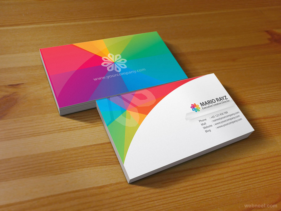 colorful business card design