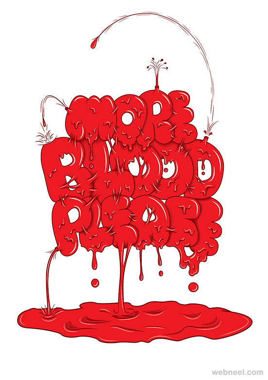 blood typography design
