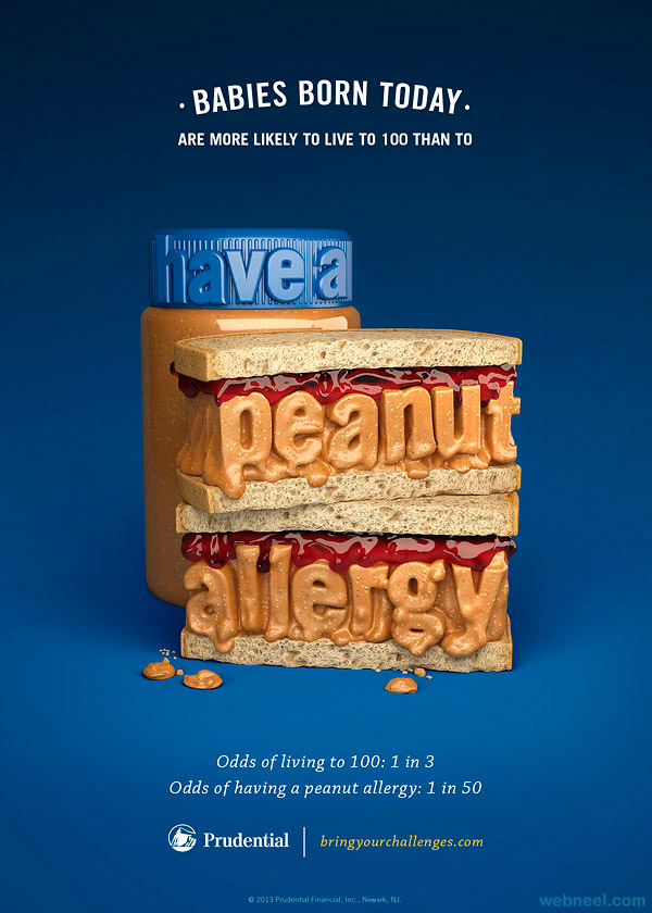 3d peanut typography design by chris labrooy