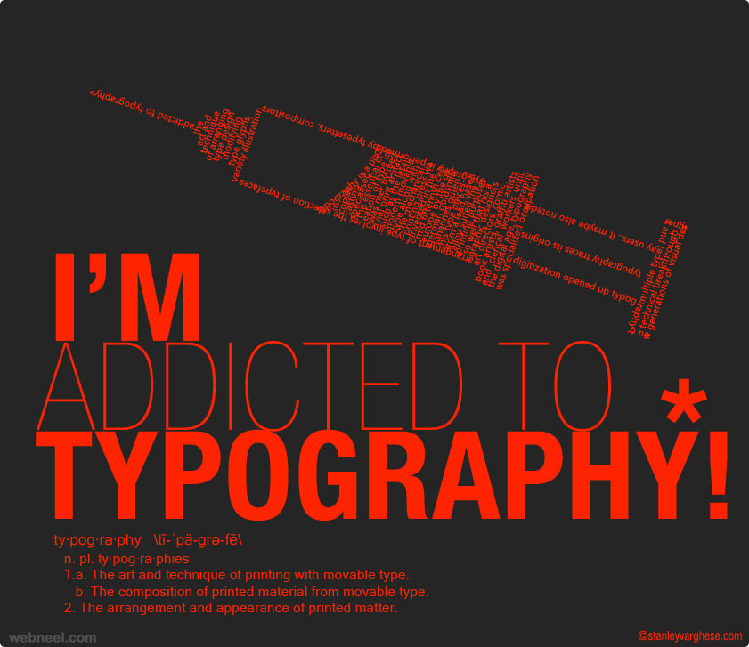 addicted to typography by kodereaper