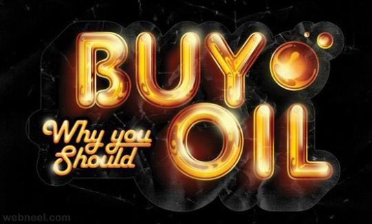 buy oil typography ads