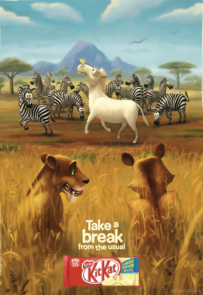 kitkat creative animal ads take a break