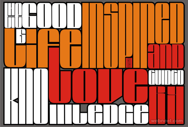 love and knowledge typography by stefan chinof