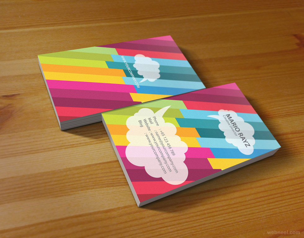 colorful business card