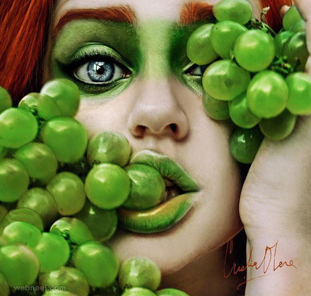 grapes fruit portrait photography by cristina otero