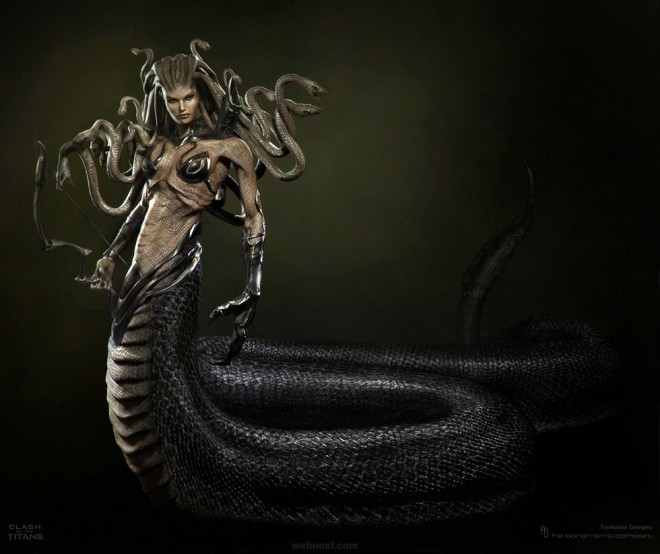 snake lady cg character by tsvetomir georgiev
