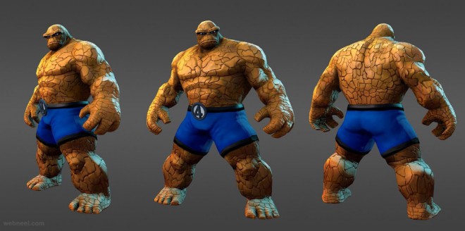 3d marvel character heroes thing