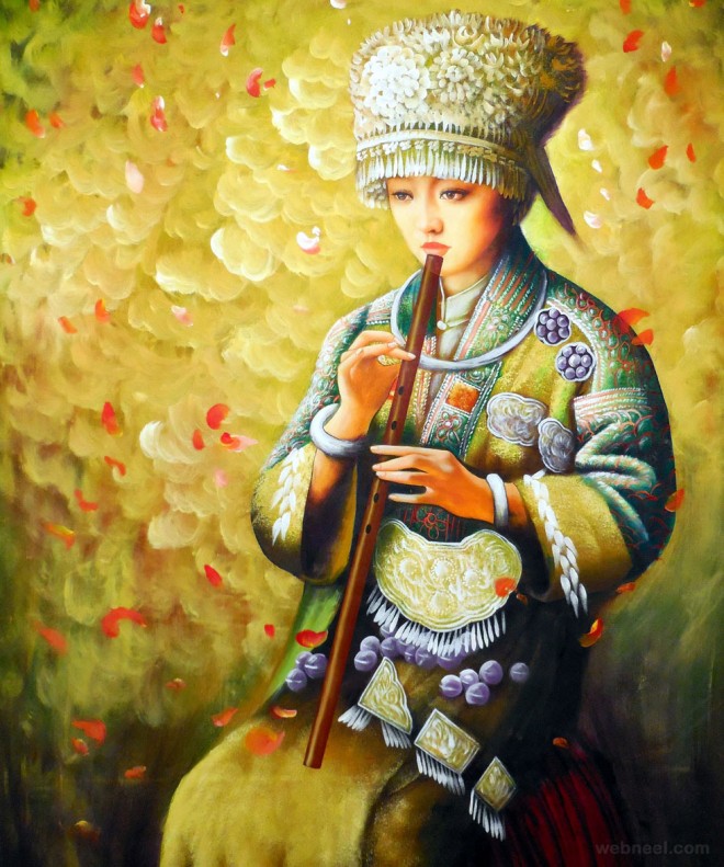 chinese painting girl
