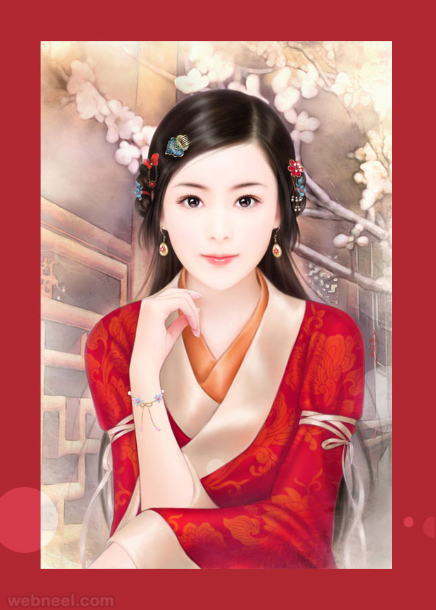 chinese painting girl