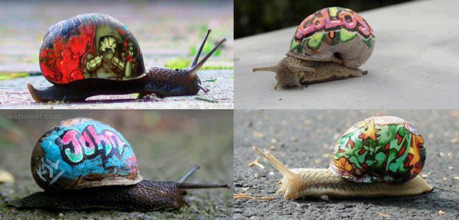 snail art by slinkachu