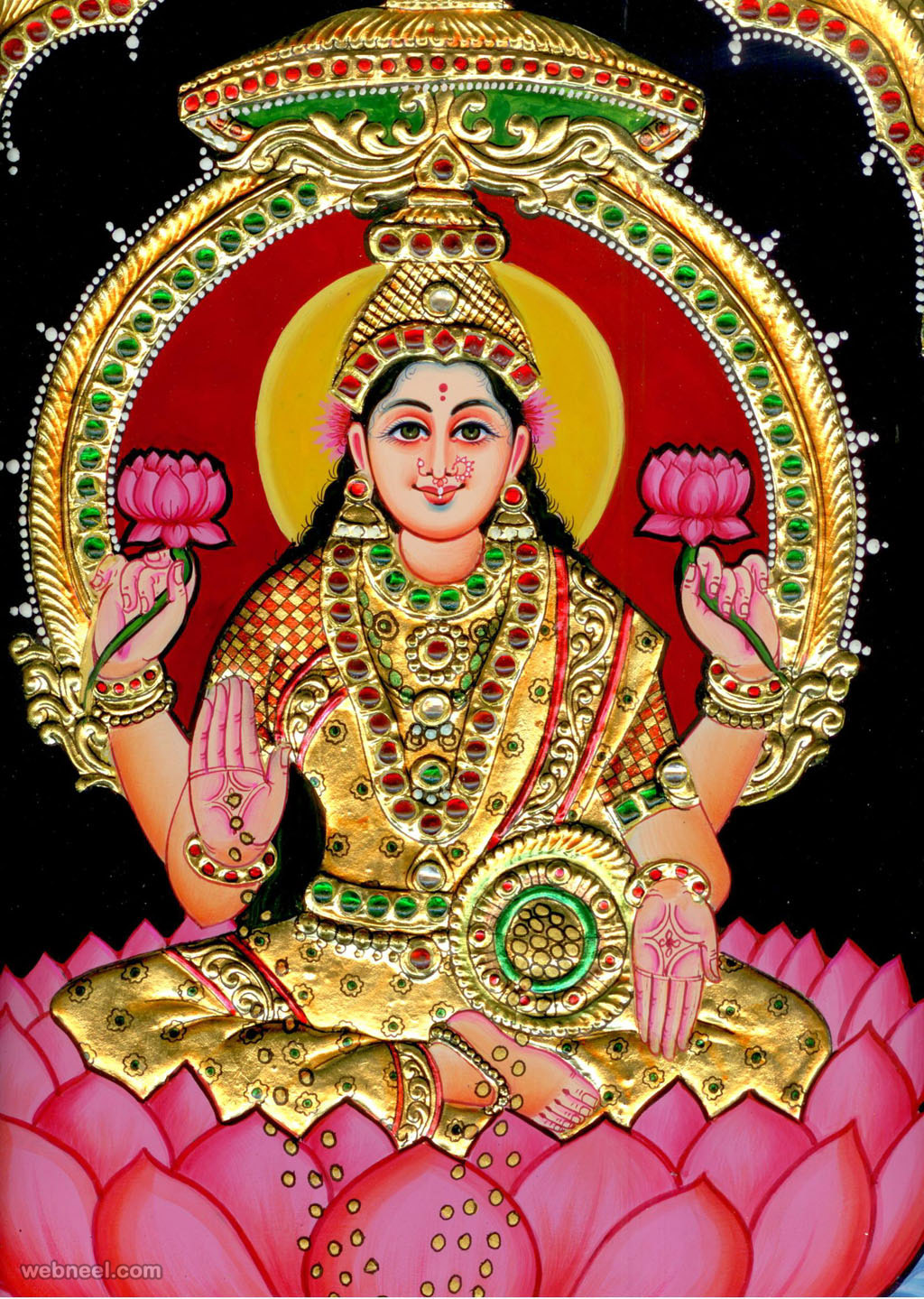 lakshmi tanjore painting