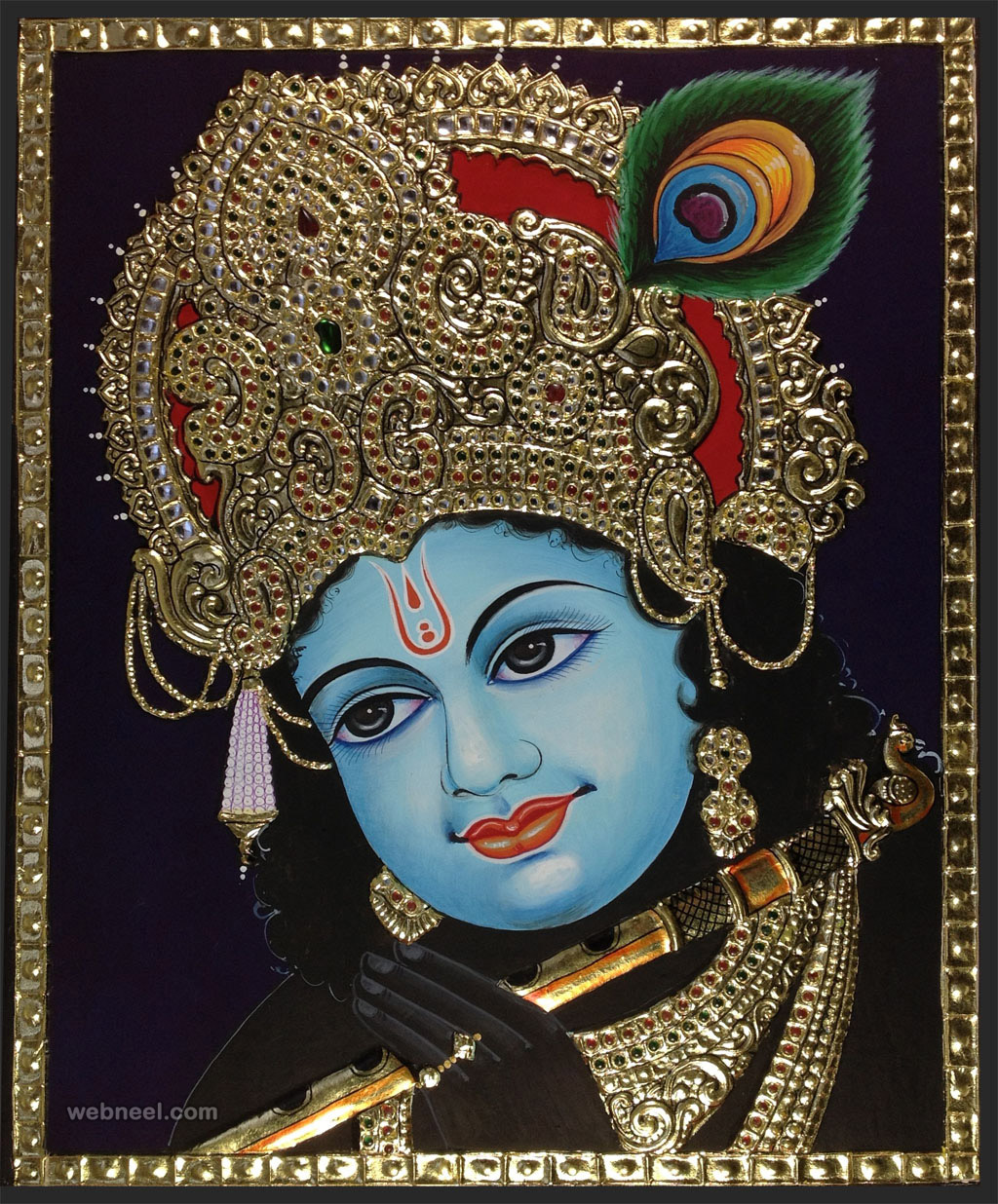 krishna tanjore paintings