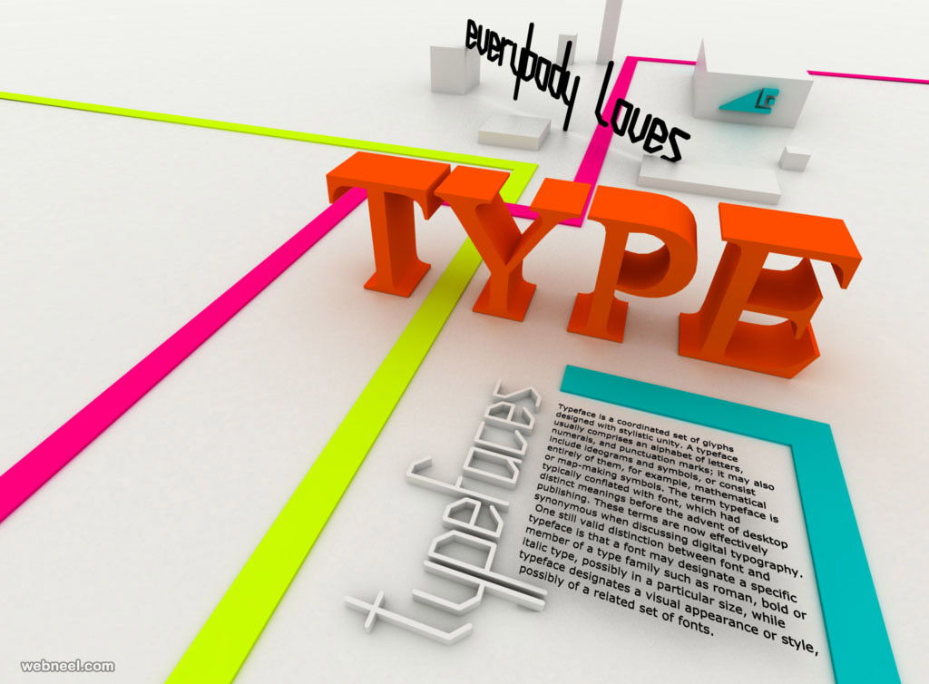 3d typography design