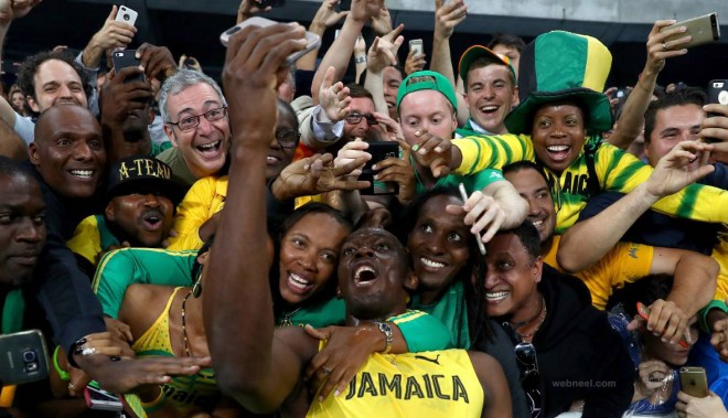 usain bolt selfie best rio olympic photography