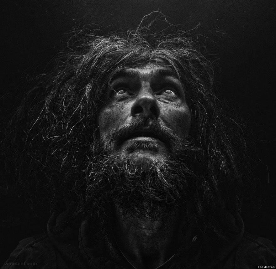 portrait photo homeless by lee jeffries