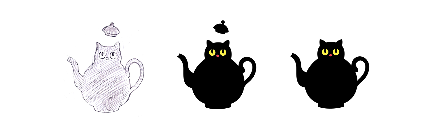 logo design cat coffee by fiona yiu