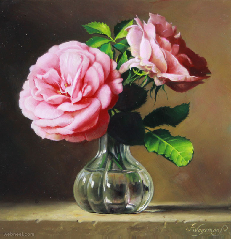 rose painting flower