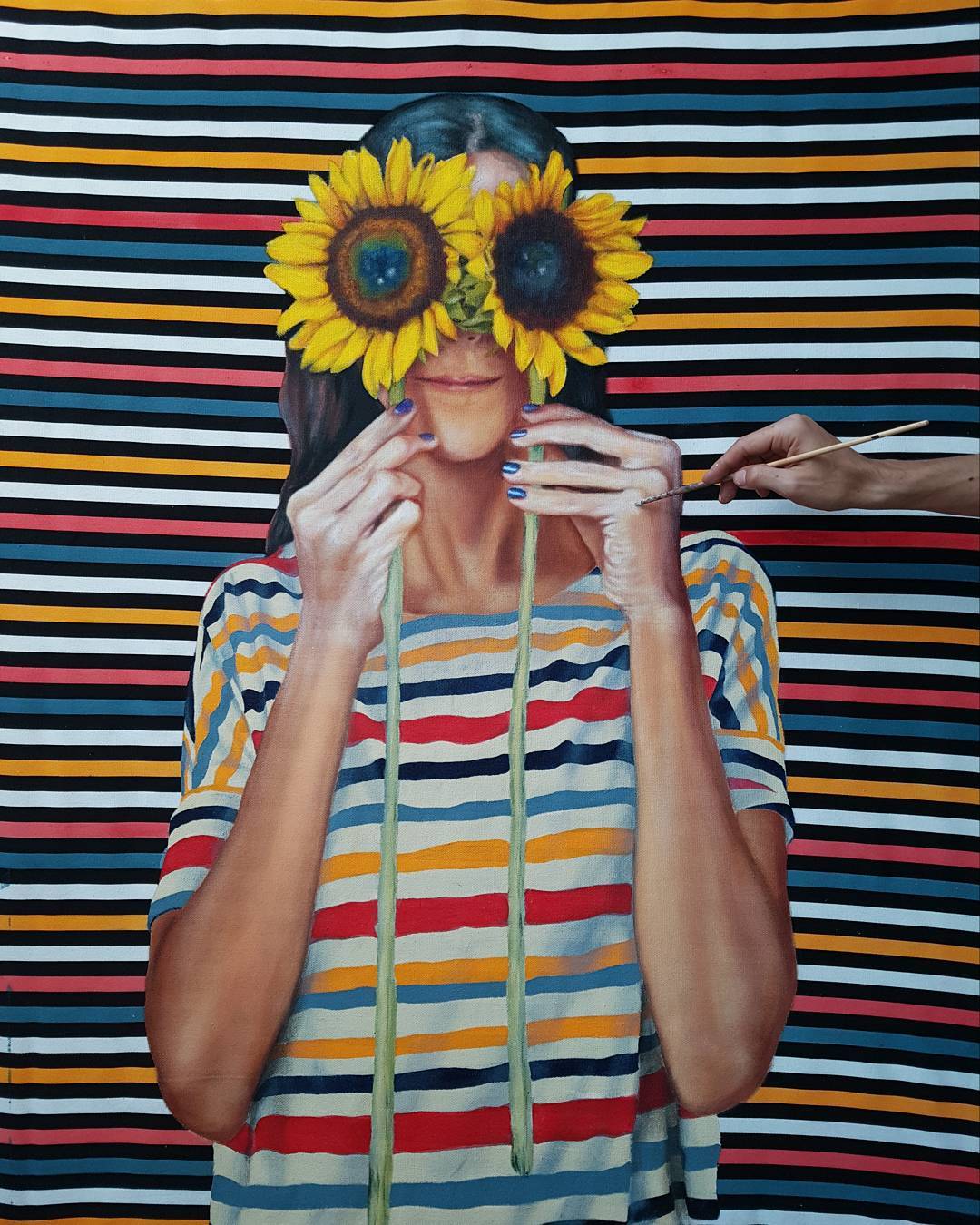 acrylic painting woman by gustavosilva