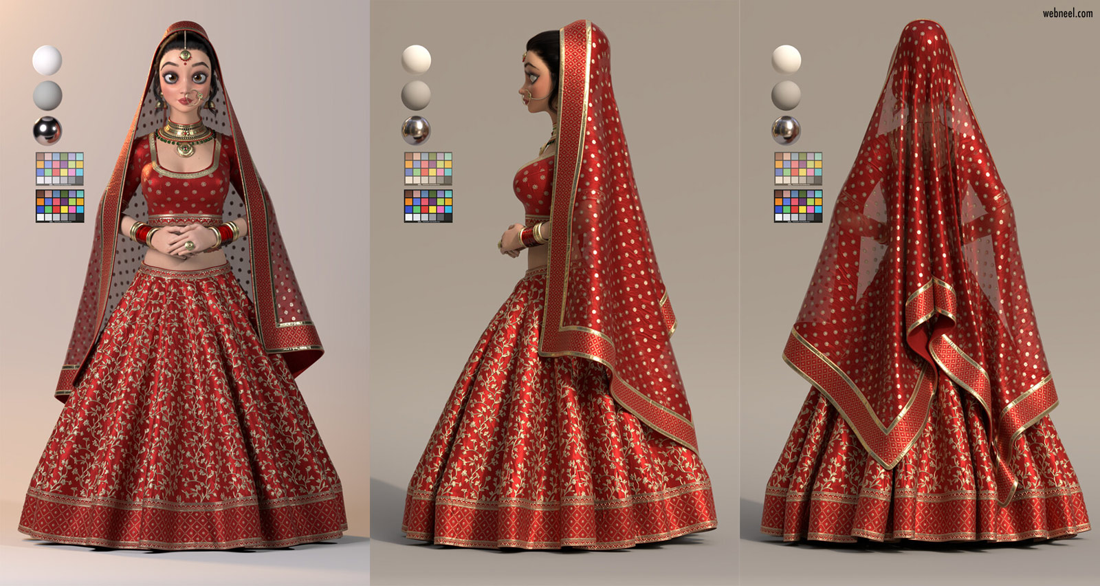 3d model indian princess