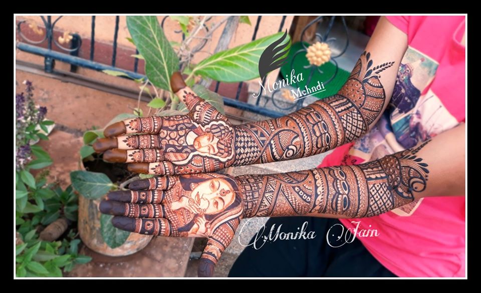 mehndi design art wedding face by monika