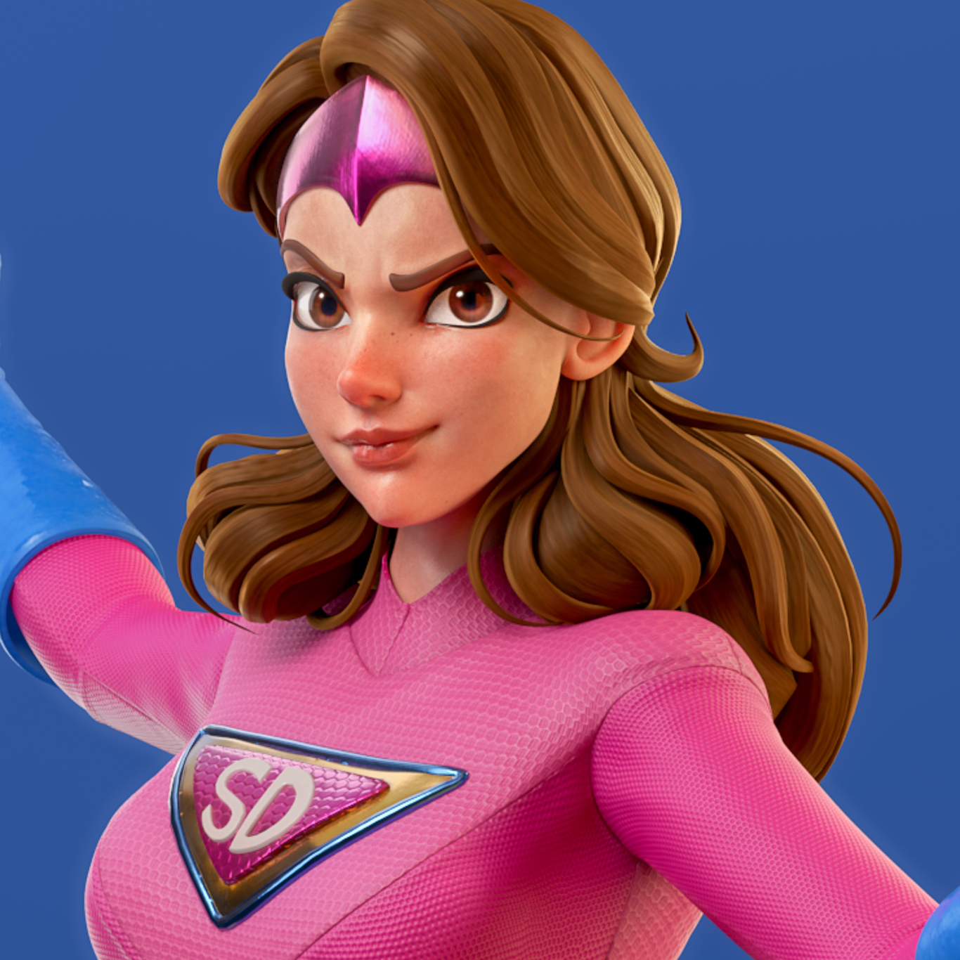 3d model design super power girl