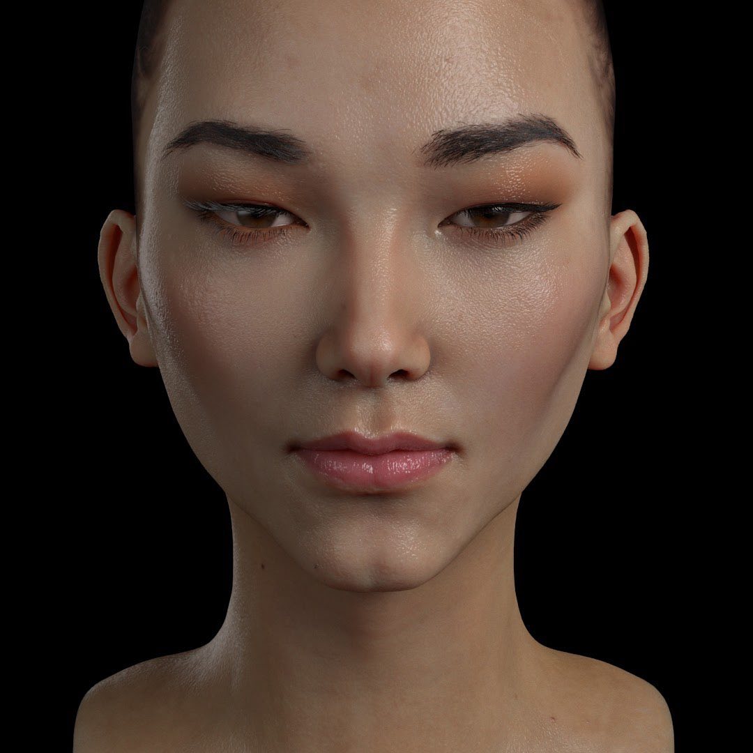 3d model asian woman