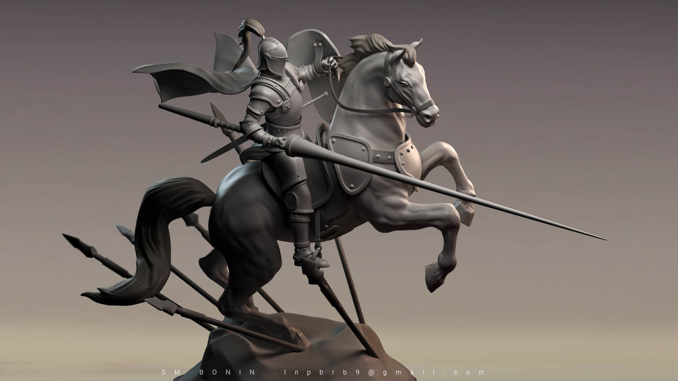 3d model holy knight by sm bonin