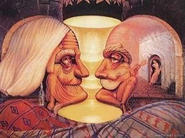 optical illusion paintings by salvador dali