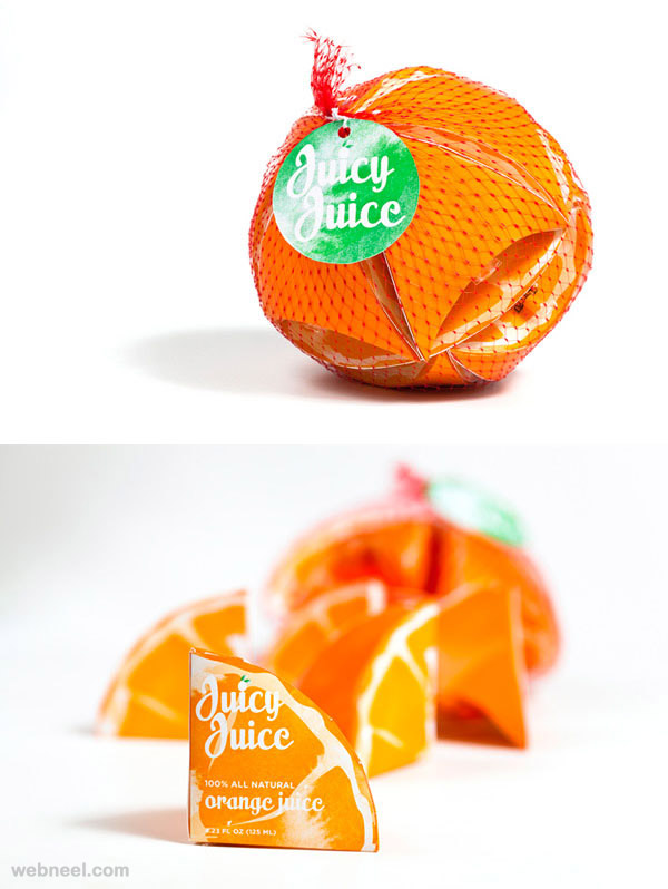 orange juice packaging design