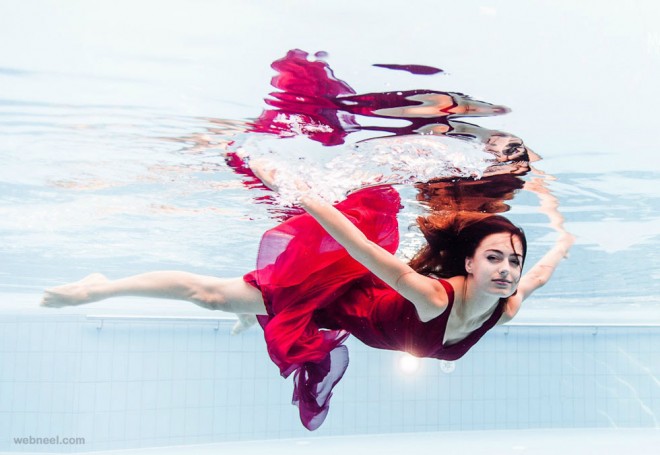 underwater photography woman by rafal makiela