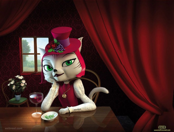 3d cat lady character by mattroussel