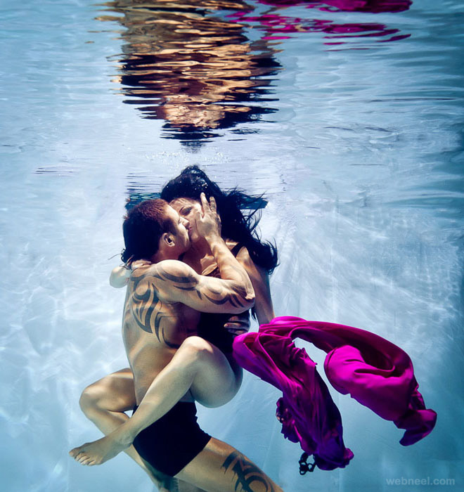 underwater kiss photography