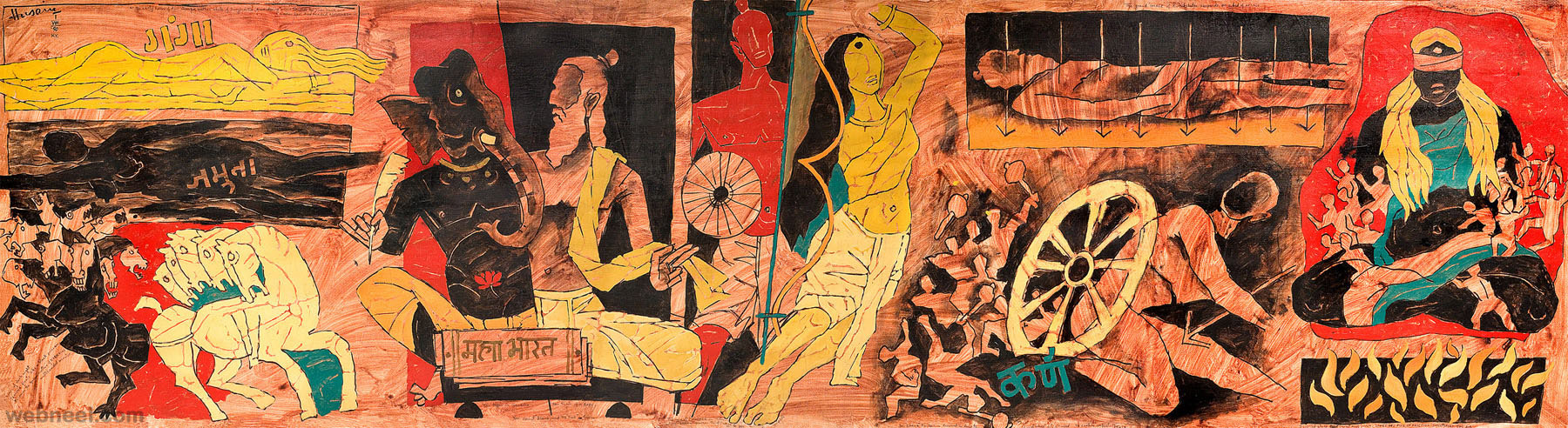 mahabharata mf hussain painting