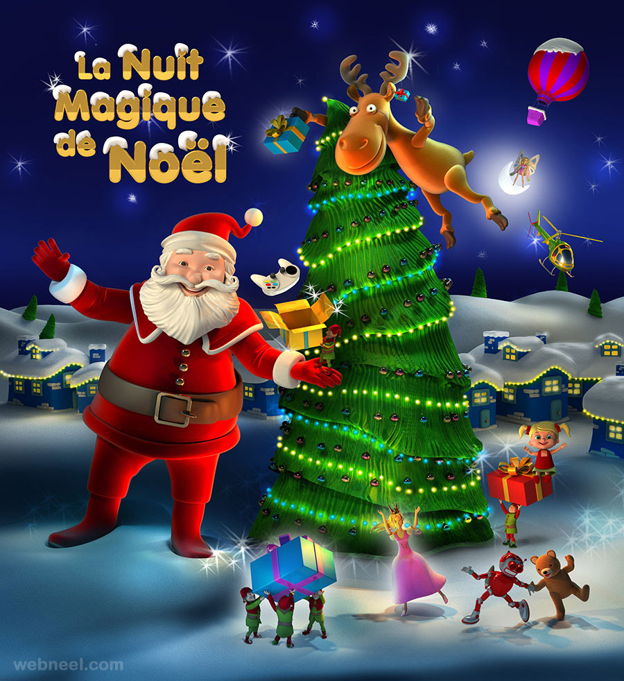 3d santa claus christmas character by mattroussel