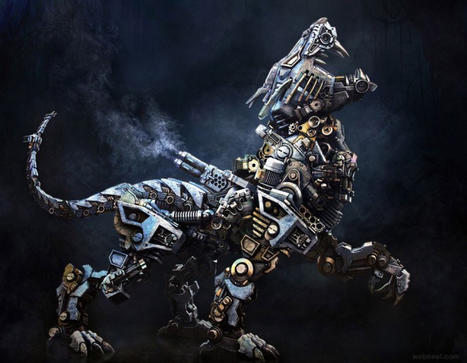 beast robot animal 3d model by aleksandr kuskov