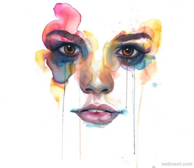 watercolor painting by marion bolognesi