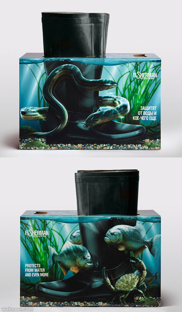 fisherman boots packaging design