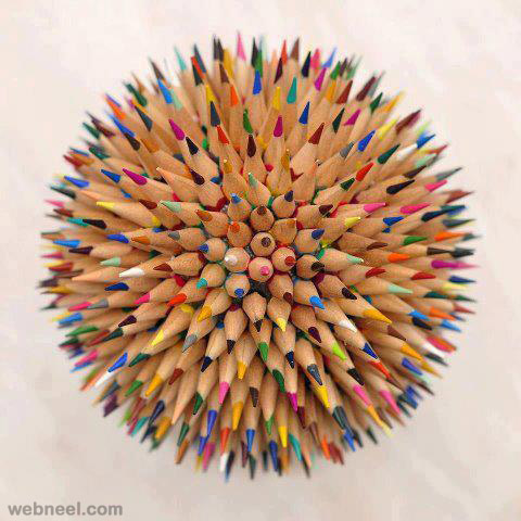 color pencil sculpture